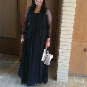 Alfred Angelo Black Chiffon Bridesmaid Dress